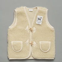 GILET ENFANT EN LAINE NATURELLE - DE 4 À 10 ANS - DIRECT TANNERIE