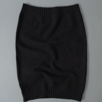 CACHE COL "STEWARTON" UNISEXE - LAINE D'AGNEAU / ANGORA - BLACK - MACKIE