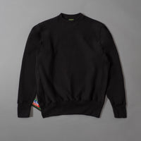 SWEATSHIRT EPAIS COL ROND - NOIR - Cross-Knit® heavyweight 12 OZ - CAMBER USA