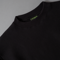 SWEATSHIRT EPAIS COL ROND - NOIR - Cross-Knit® heavyweight 12 OZ - CAMBER USA