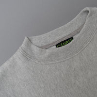 SWEATSHIRT EPAIS COL ROND - GRIS CHINE - Cross-Knit® heavyweight 12 OZ - CAMBER USA
