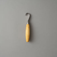 COUTEAU CROCHE GAUCHER pour sculpter le bois, avec étui en cuir - carving hook 164 - MORAKNIV