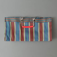SAC TOTE RAYÉ - WIDE - ROUGE & BLEU - PLASTIQUE RECYCLÉ - PUEBCO