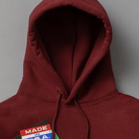 SWEATSHIRT EPAIS - BORDEAUX - Cross-Knit® heavyweight 12 OZ - CAMBER USA