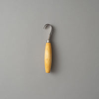 COUTEAU CROCHE DOUBLE TRANCHANT pour sculpter le bois, avec étui en cuir - carving hook 162 - MORAKNIV