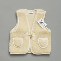 GILET ENFANT EN LAINE NATURELLE - DE 0 À 4 ANS - DIRECT TANNERIE
