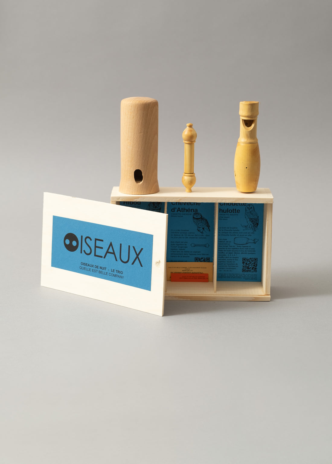 COFFRET TRIO - OISEAUX DE NUIT - HIBOUX MOYEN DUC, CHOUETTE HULOTTE & CHEVECHE - QUELLE EST BELLE COMPANY