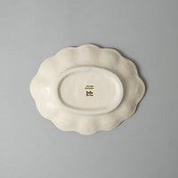 PLAT OVALE EN PORCELAINE - "RINKA" - 18 CM - KANEKO KOHYO POTTERY