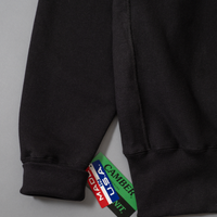 SWEATSHIRT EPAIS COL ROND - NOIR - Cross-Knit® heavyweight 12 OZ  - CAMBER USA