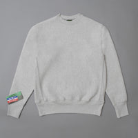 SWEATSHIRT EPAIS COL ROND - GRIS CHINE - Cross-Knit® heavyweight 12 OZ  - CAMBER USA