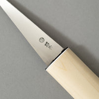 COUTEAU DE SCULPTURE "KURI" JAPONAIS - LAME 12 CM - ACIER SHIROGAMI - IKEUCHI - OUTINOMI X MAGASIN VIVANT!