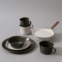 FORIS PLATE - ASSIETTE / POÊLE / COUVERCLE - 19,5 CM - ASH GREEN - KINTO