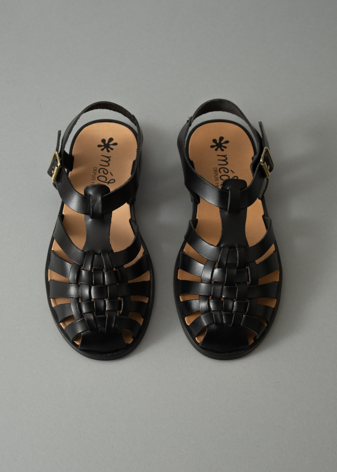 SANDALES MEDUSE - CUIR NOIR - T36/42 - MEDUSE