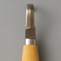COUTEAU CROCHE DOUBLE TRANCHANT pour sculpter le bois, avec étui en cuir - carving hook 162 - MORAKNIV