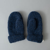 MOUFLES MIXTES - DARK BLUE - LAINE NATURELLE - COLDBREAKER