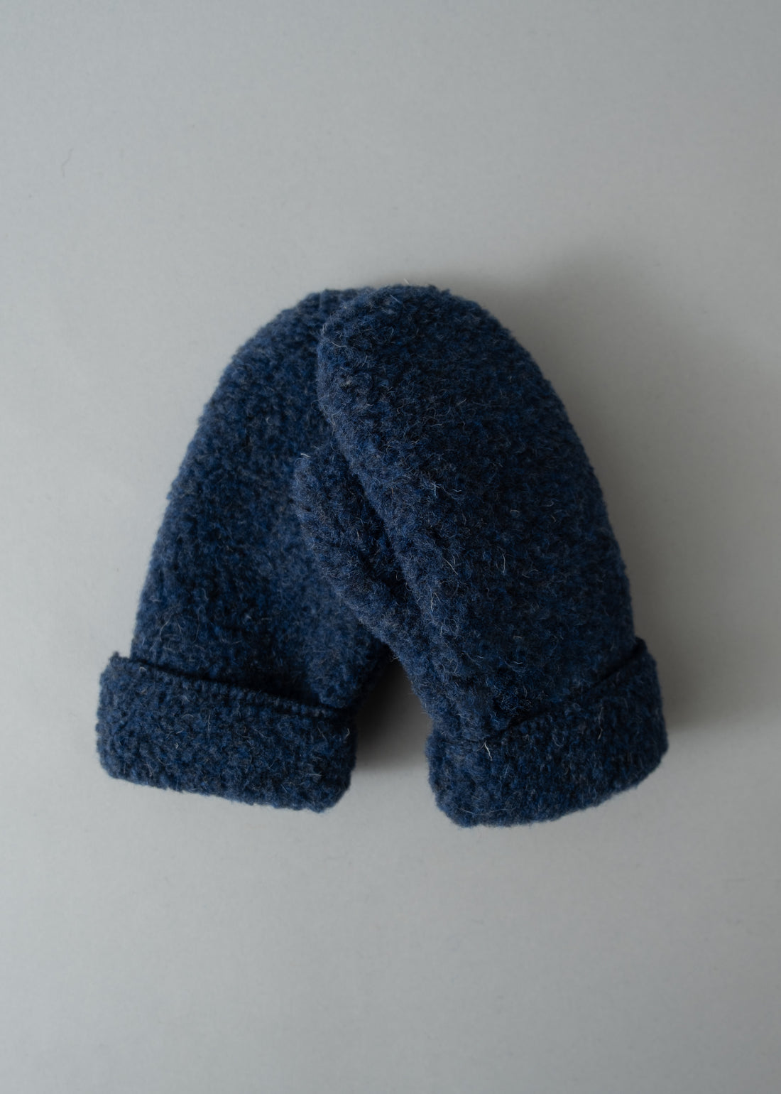 MOUFLES MIXTES - DARK BLUE - LAINE NATURELLE - COLDBREAKER