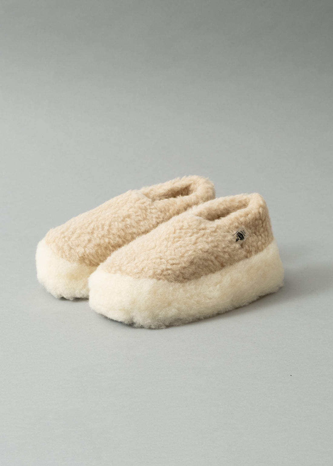 CHAUSSONS MIXTES - NATUREL / ECRU - LAINE NATURELLE - COLDBREAKER