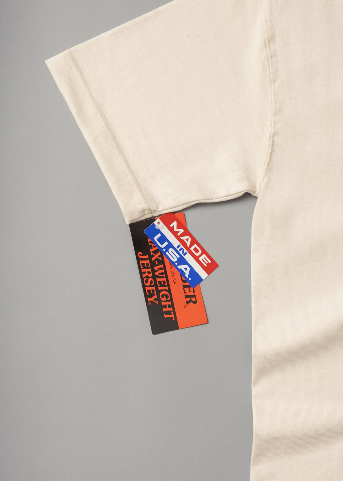 T-SHIRT EPAIS - ECRU - MAX WEIGHT 8 OZ - CAMBER USA